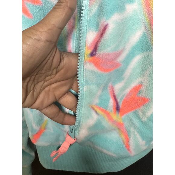 Chubbies Women's Unisex Bird Of Paradise Print Fleece Full-Zip Jacket Size Large - Picture 7 of 10